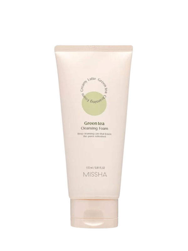 MISSHA Creamy Latte Cleansing Foam Green Tea